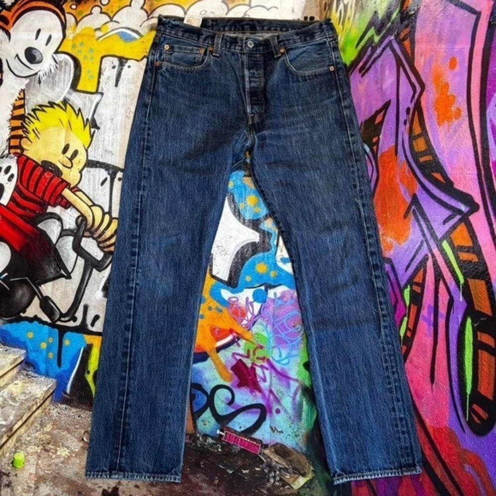 Levi's 501 dark wash jeans